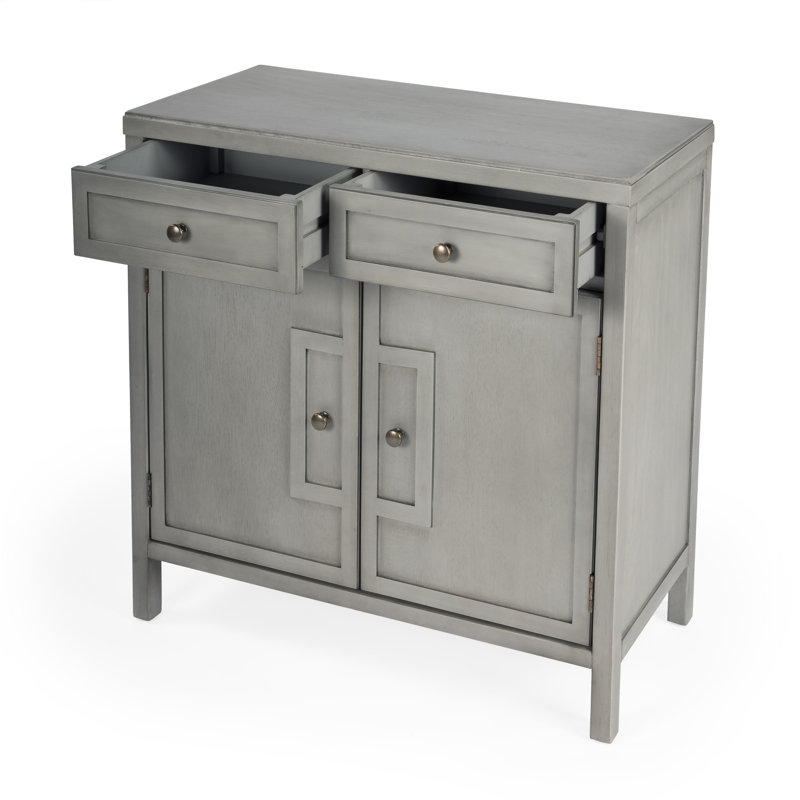 Imperial Console 2 Drawer Accent Cabinet, Gray