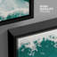 Naturel, bleu sarcelle naturel, vert, vibrant, gemme, paysage, gros plan, impression sur toile-93589398-93589399