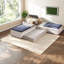 Économiseur d'espace 3 en 1 lits, bois MDF simple tapissier, maison familiale moderne