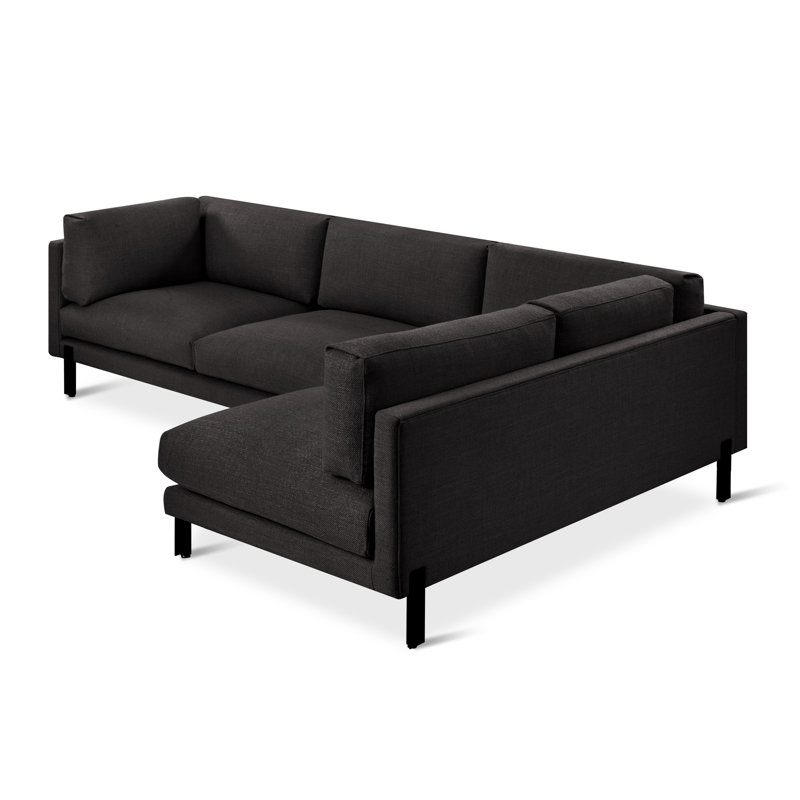 Silverlake Sectional, Andorra Pewter Performance Basketweave, Right Hand Facing