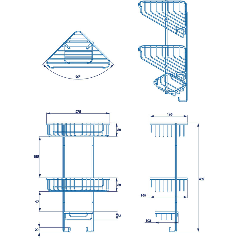 Drill / Screw Shower Caddy