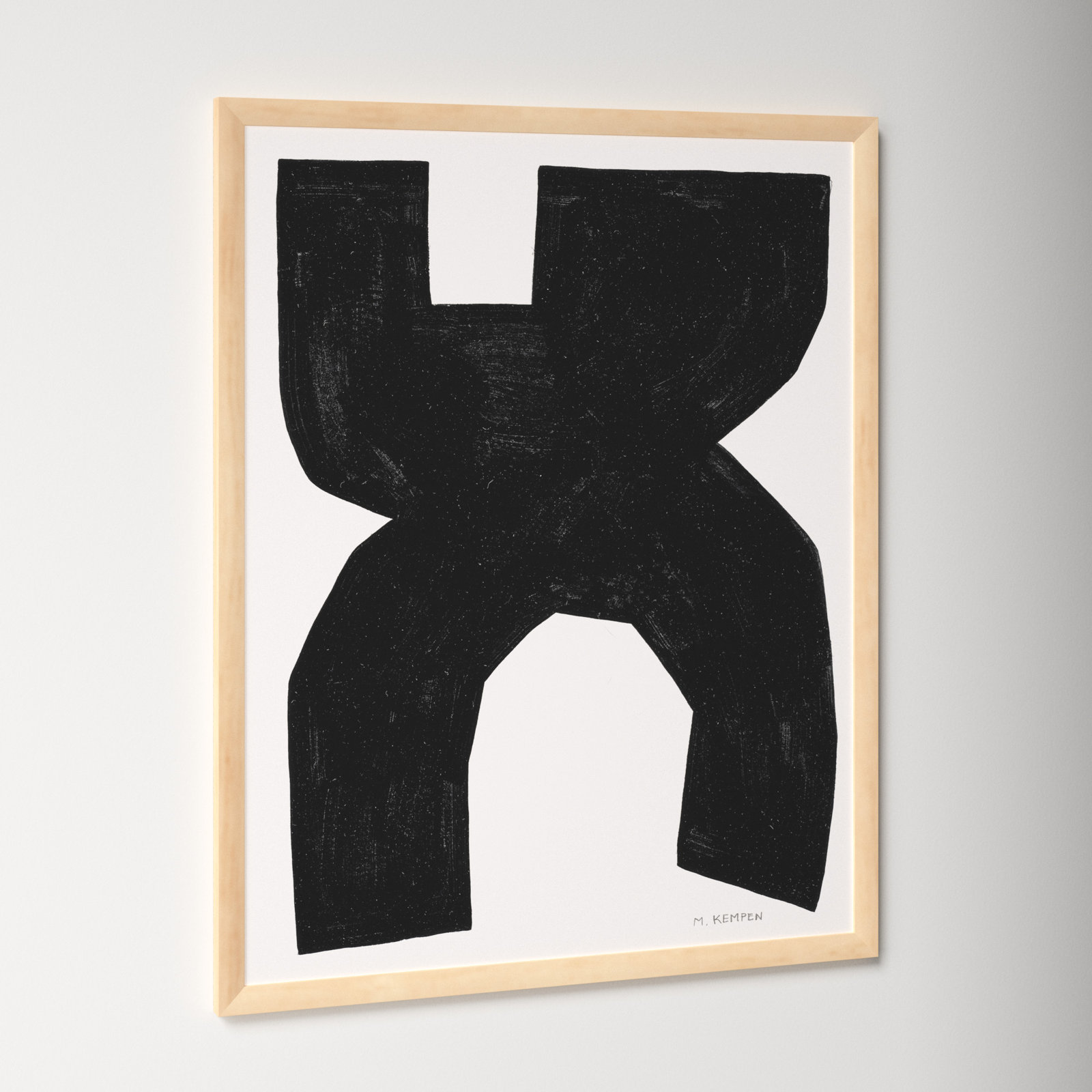 Module On White 1 by Michael Kempen, Brown, 25" H x 20" W x 1.25" D