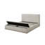 Grand lit en lin beige avec rangement Boxter