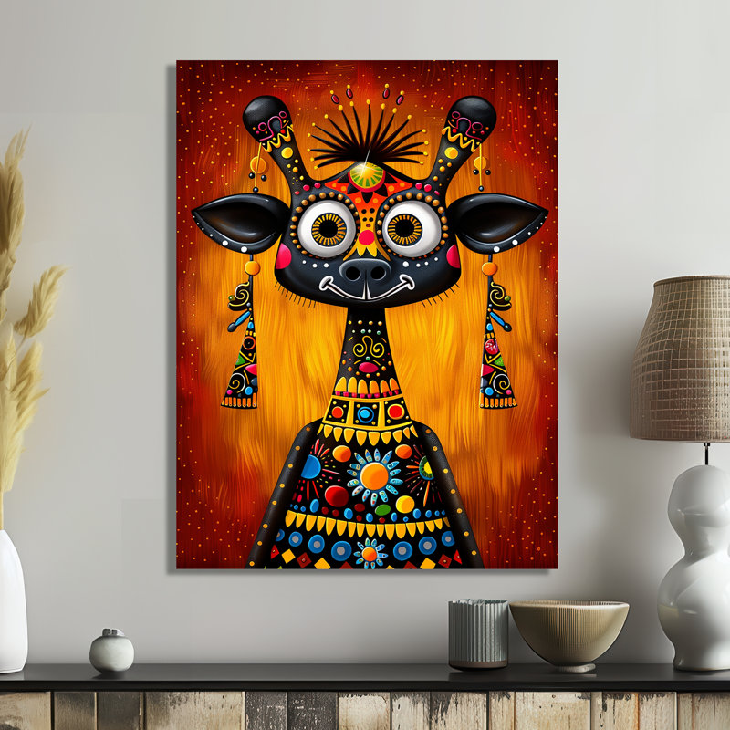 Carnavalesque, vache colorée Boho - vache, art mural, Métal métal, H 20 po x l 12 po x P 1 po