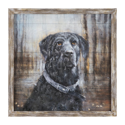 Man's Best Friend Rustic Dog Framed Wooden Wall Art
