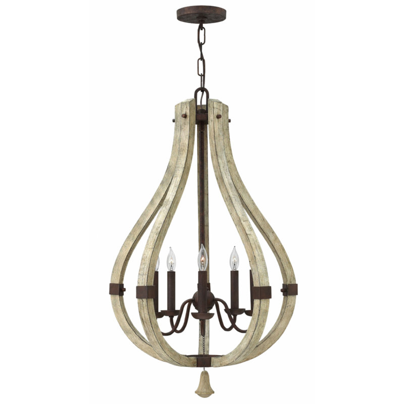 Lustre empire 5 lumières de style bougie Oceane