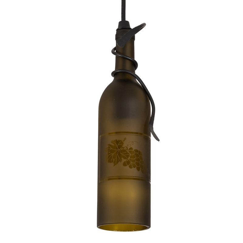 Luminaire suspendu cylindrique unique à 1 lumière Tuscan Vineyard