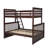 Twin Over Full Bunk Bed (Dark Brown)
