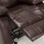 Fauteuil inclinable et oscillant en cuir brun bruni Charlotte-1004628894