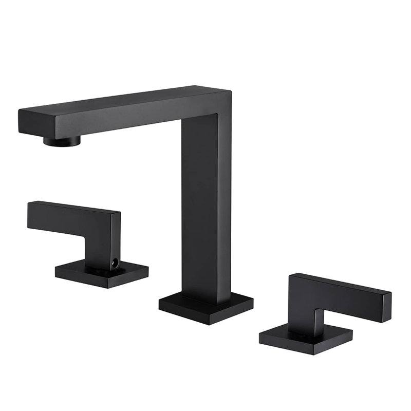 Widespread 2-handle Bathroom Faucet, Matte Black