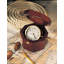 Horloge de table avec chronomètre nautique, commode octogonale en bois franc, cardans pivotants, mouvement à quartz
