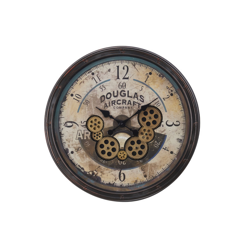 Horloge murale rétro avec mécanisme d'aviateur