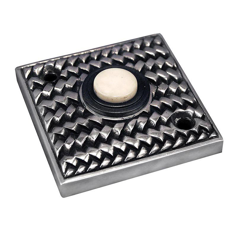 Cestino Push Button Doorbell with Compatibility, Antique Silver