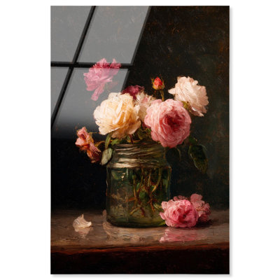 Décoration murale d'Halloween "Moody Roses" par Art Remedy, prêt à accrocher, 30 x 45