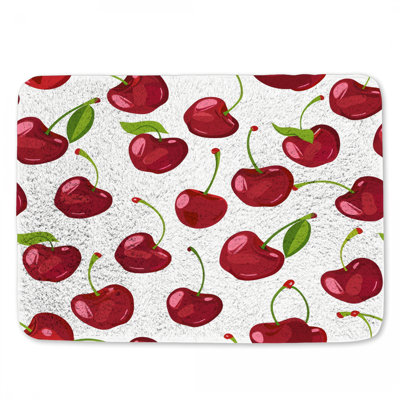 Tapis de bain cerises décorations de salle de bain fruits transitionnel