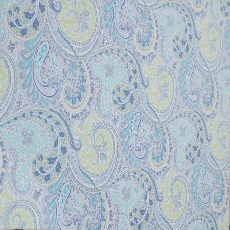 100% Egyptian Cotton Fitted Sheet Set,4pcs 800 Thread Count  Luxury Vintage Classic Blue Damask Paisley Bedding Set, For Bedroom Guest Room All Seasons
