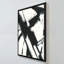 "Expression Abstract I White Crop" par Shirley Novak, reproduction sur toile dans un cadre flottant-110965059-110965077