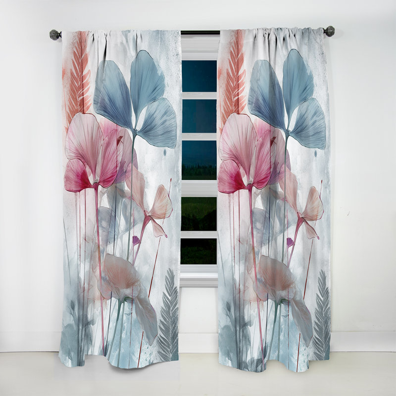 Keyontay - Ginkgo Leaves Tropical III - Rideau traditionnel en velours - obscurcissant - 1 panneau, L 52 po x L 95 po