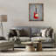 Guitare rouge classique sur cadre flottant gris, design par Mark Rogan-24568330-24568333