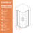 75" Height Semi-Frameless Corner Shower Enclosures Bathroom Double Sliding Glass Shower Door 1/4 in. Tempered Glass Door-122921397