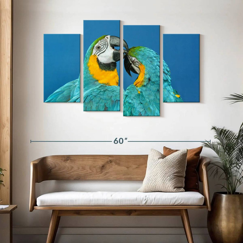 Brampt Macaw Love, 32" H x 52" W