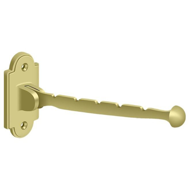 Valet Hook; 7" Projection; Bright Brass Finish, Polished Brass