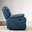 Fauteuil inclinable en cuir bleu marine Charlotte