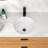15.75"X15.75" White Ceramic Round Undermount Bathroom Sink