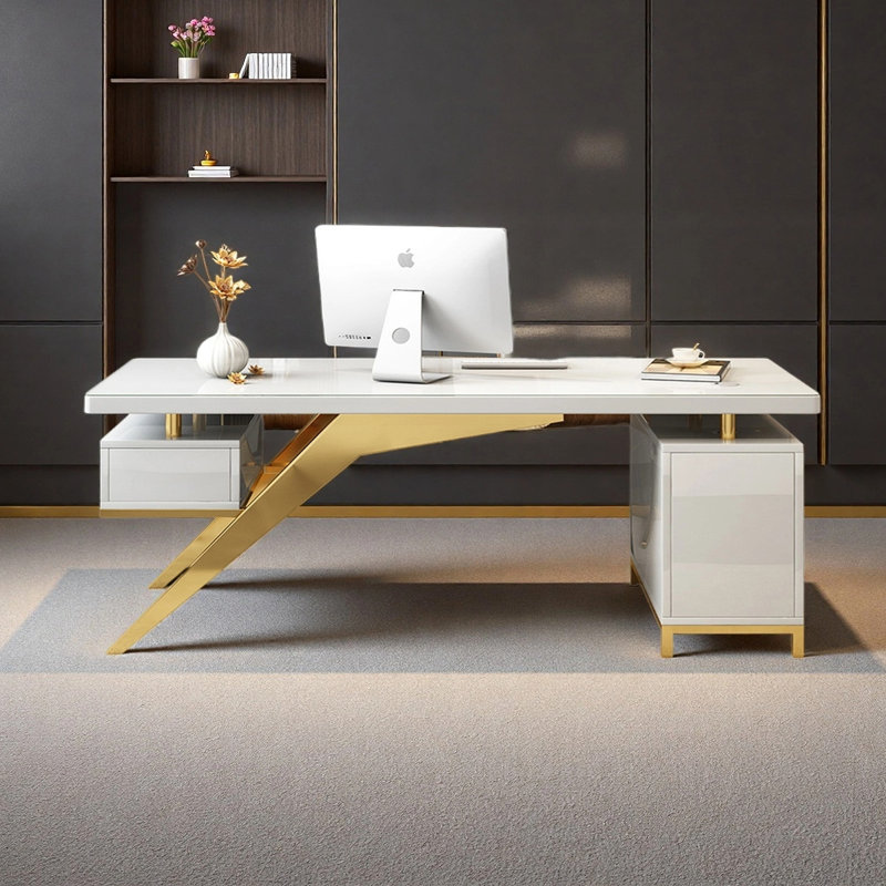 Bureau simple et luxueux, H 29,53 po x l 70,87 po x P 27,56 po