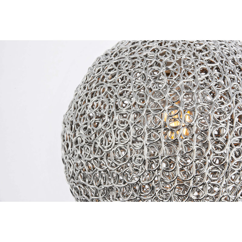 Luminaire sphère suspendu 1 lumières simple Bainum, Chrome