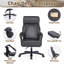Calene High Back Executive Office Chair, Ergonomic Design Thick Cushion Desk Chair, PU Leather Adjustable Swivel Chair for Office-2111340780