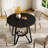 31.5" Round Dining Table With Double Shelves-1251721329
