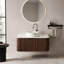 Meuble-lavabo mural simple 36 po avec comptoir en pierre artificielle et lavabo vasque en céramique 36 po