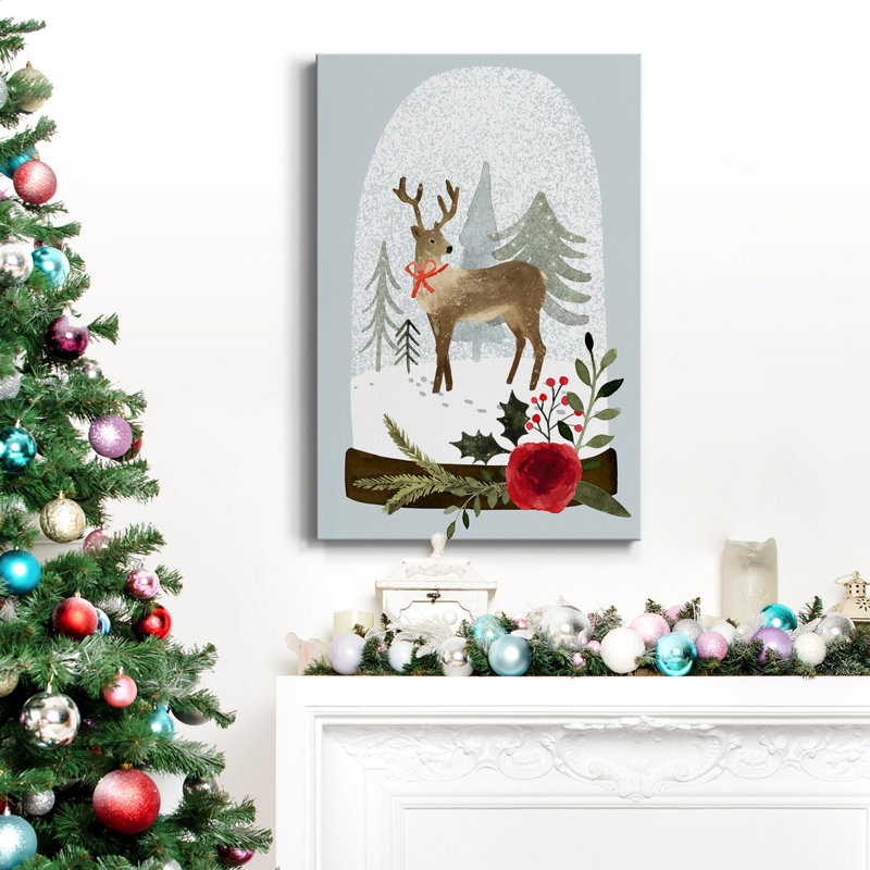 «Snow Globe Village Collection», toile tendue avec châssis de qualité supérieure B - prête à être accrochée