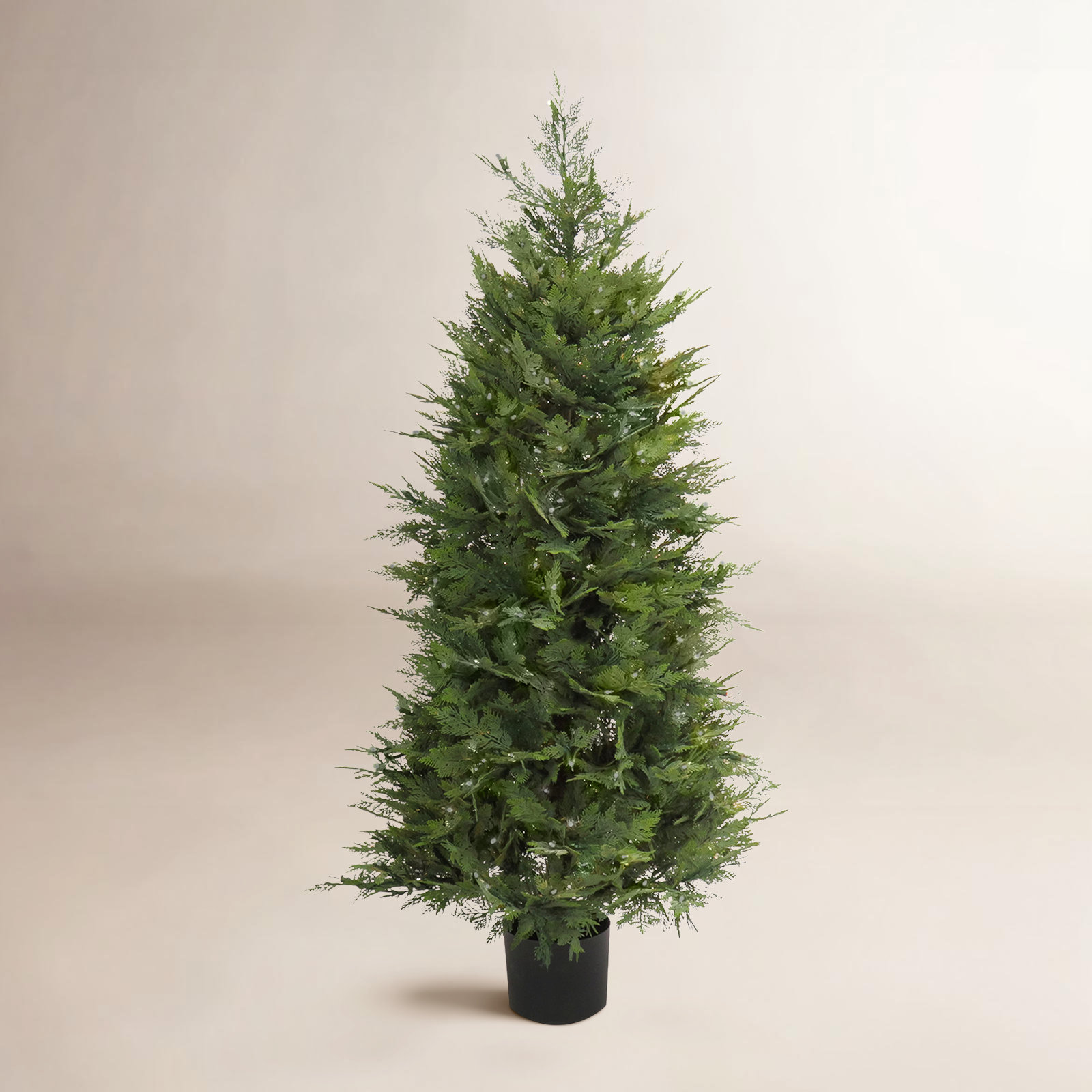 60" Pre-Lit Cypress Tree in Pot