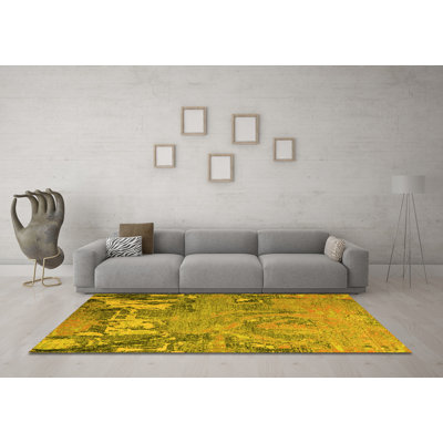 Washable Abstract Indoor Rug