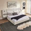 Très grande base de lit tapissier en velours avec rayures verticales, boutons et lampes de chevet réglables-326146013-325606200
