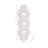 Ceramic Textured Stacked Circles Vase, White, Novelty-1054733683