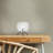11.5" H Libby Black Tripod Table Lamp With A Clear Textured Glass Globe Shade - George Oliver