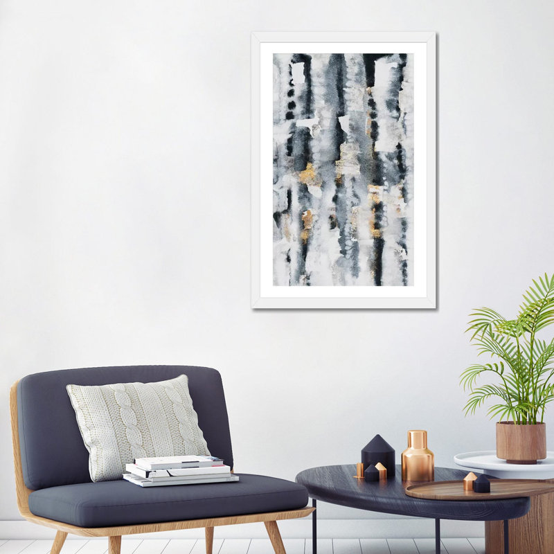 « Clearing up » par Elisabeth Fredriksson-impression d’art graphique, Papier encadré blanc, Blanc, H 32 po x l 24 po x P 1 po