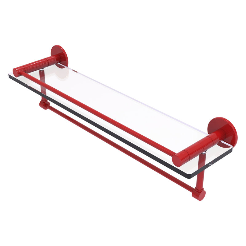 Tablette flottante avec barre à serviettes Fresno, H 5 po x l 22 po x P 5 po, Bleu méditerranéen