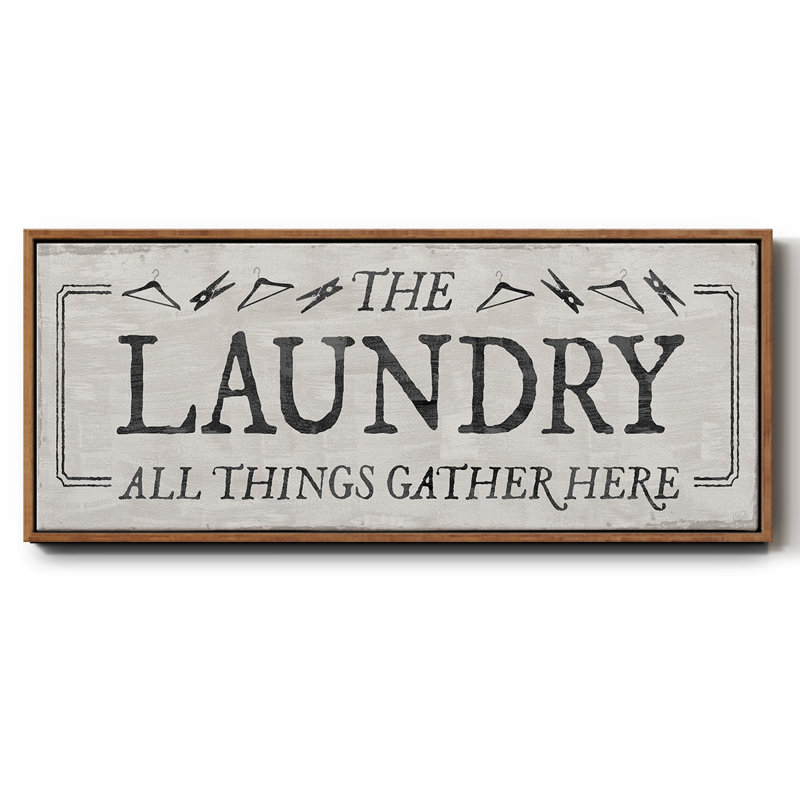 Laundry Gathers- Framed Canvas