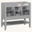 36" Bathroom Vanity Without Sink, Cabinet Base Only, Two Cabinets And Drawers, Open Shelf, Solid Wood Frame-102308802
