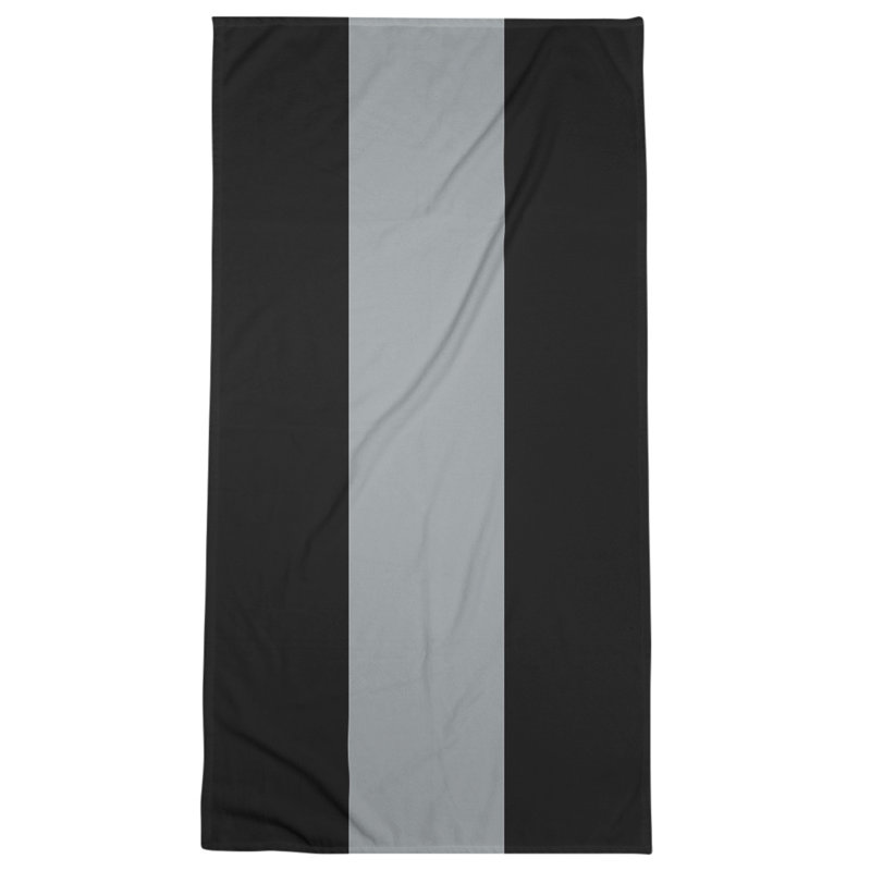 Cotton Blend Bath Towel, Black/Silver