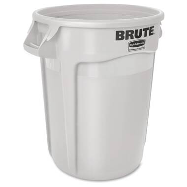 Rubbermaid Commercial Products BRUTE 48-Gallons Gray Plastic Wheeled Trash  Can with Lid at