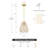 Nekoosa 1 - Light Gold Pendant