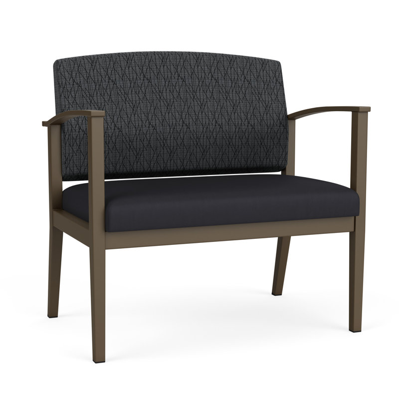 Chaise en acier Amherst, Vinyle gris anthracite Patriot Plus, Bronze