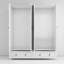 Armoire polyvalente à 4 portes avec 2 tiroirs, placard spacieux pour la chambre ou la chambre d'amis, blanc-599680704