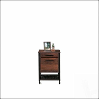 Antique Dark Oak Pedestal File Cabinet with Large Drawers for Organized Storage and Classic Elegance
