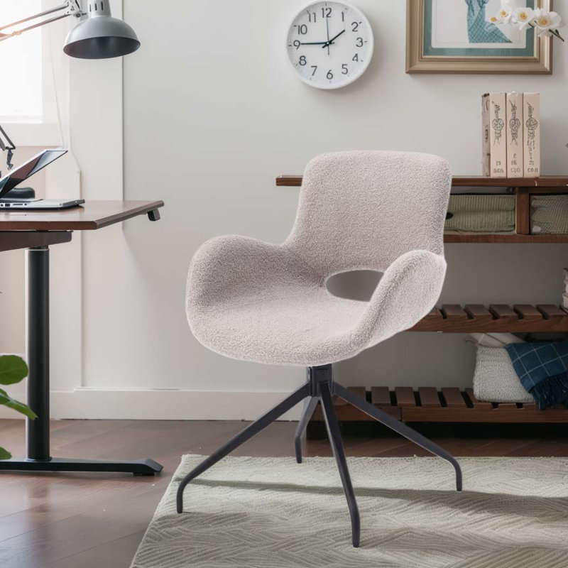 Chaise rembourrée en velours avec pieds en métal Teddy, Ourson gris
